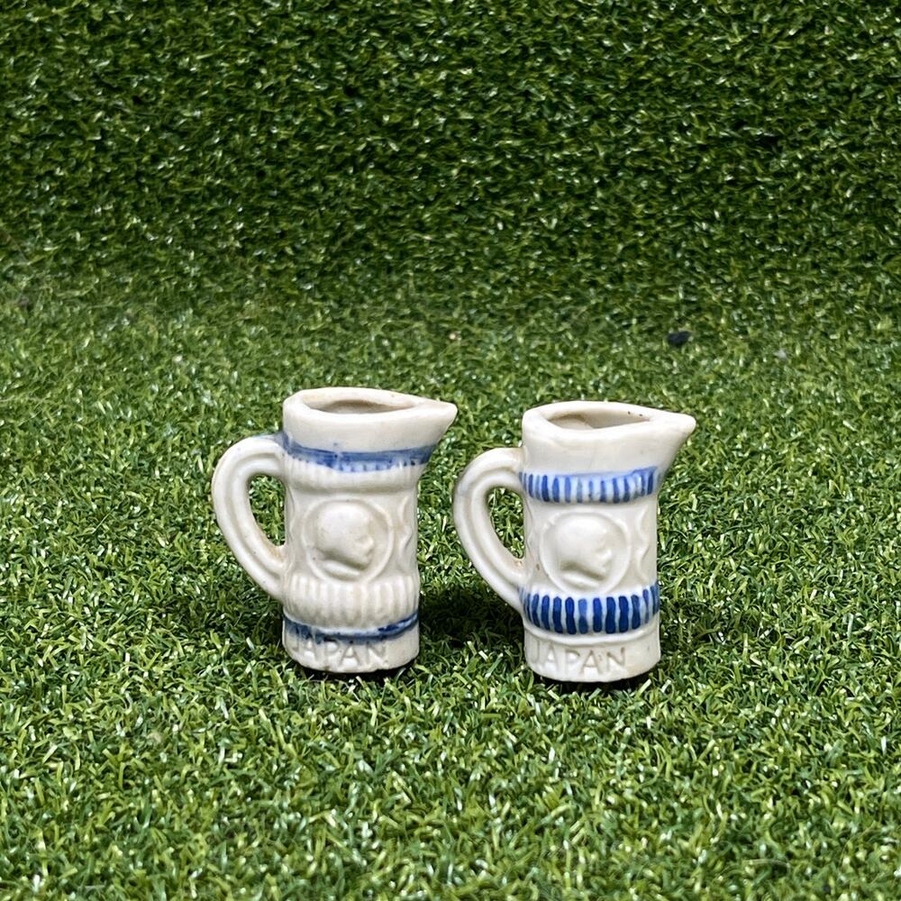 Vintage Japan Lot Miniature Ceramic Pitchers Stein Dollhouse